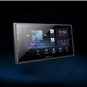A large screen tablet with buttons and menus.