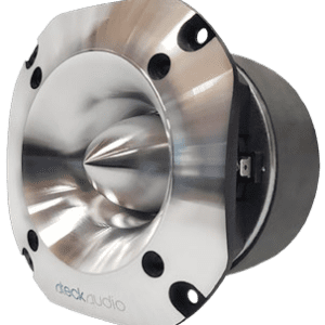 Metal audio speaker with a stylish design.