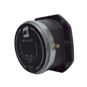 Audio speaker driver with black design.