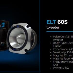 Titanium super tweeter with specifications.