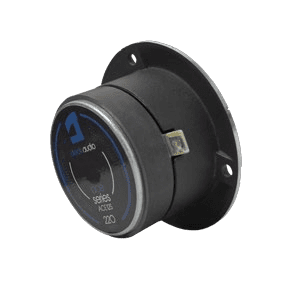 Round black electronic connector.