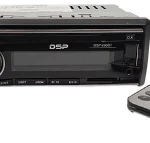 Car audio system with remote control.